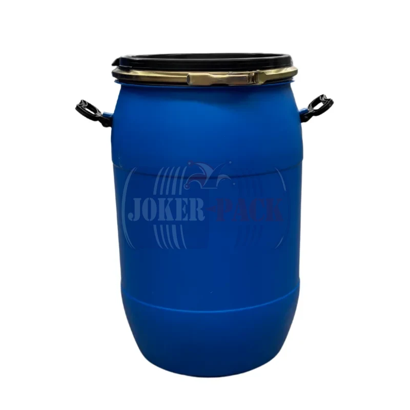 60 Liter Voedselveilig Kunststof Vat met Afneembaar Deksel, Bajonetsluiting, Twee Handgrepen