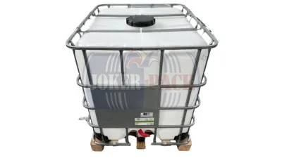 MAUSER vagy Gcube LX1000 literes, faraklapos IBC tartály (mosott) UN minősített , 22,5 cm betöltős
