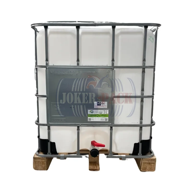 MAUSER vagy Gcube LX1000 literes, faraklapos IBC tartály (mosott) ,15 cm betöltővel