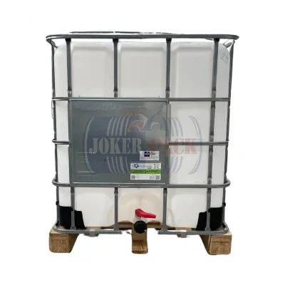 MAUSER vagy Gcube LX1000 literes, faraklapos IBC tartály (mosott) UN minősített , 22,5 cm betöltős