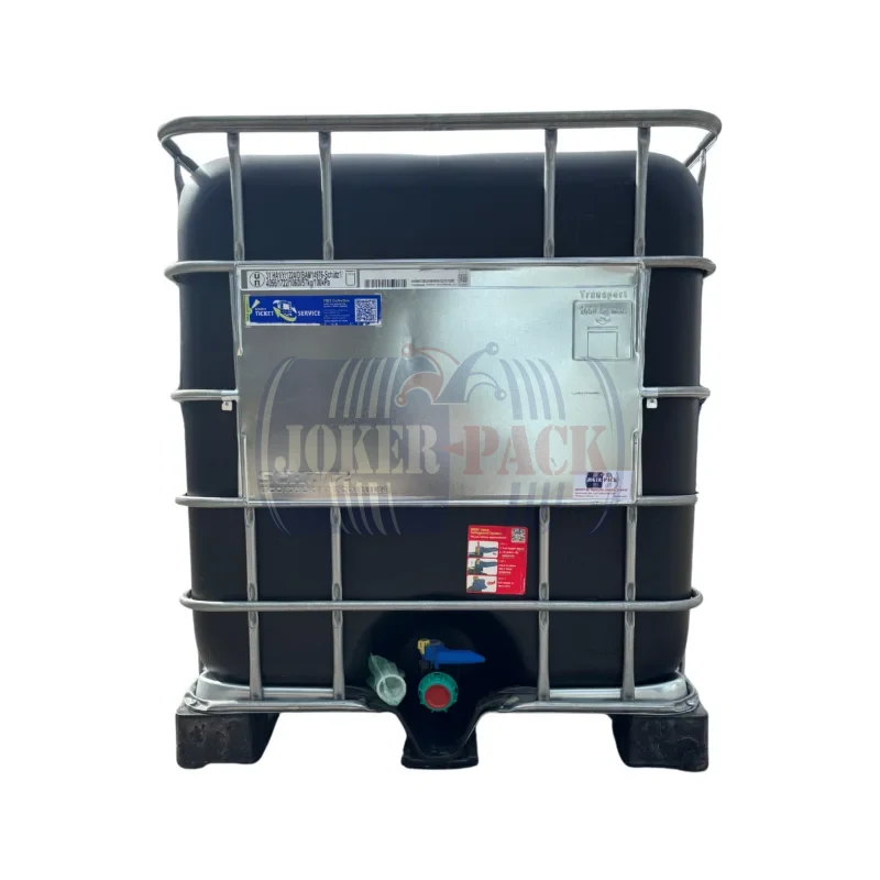SCHÜTZ MX- 1000 Literes , Műanyag raklapos mosott IBC tartály /FEKETE BALLONOS/