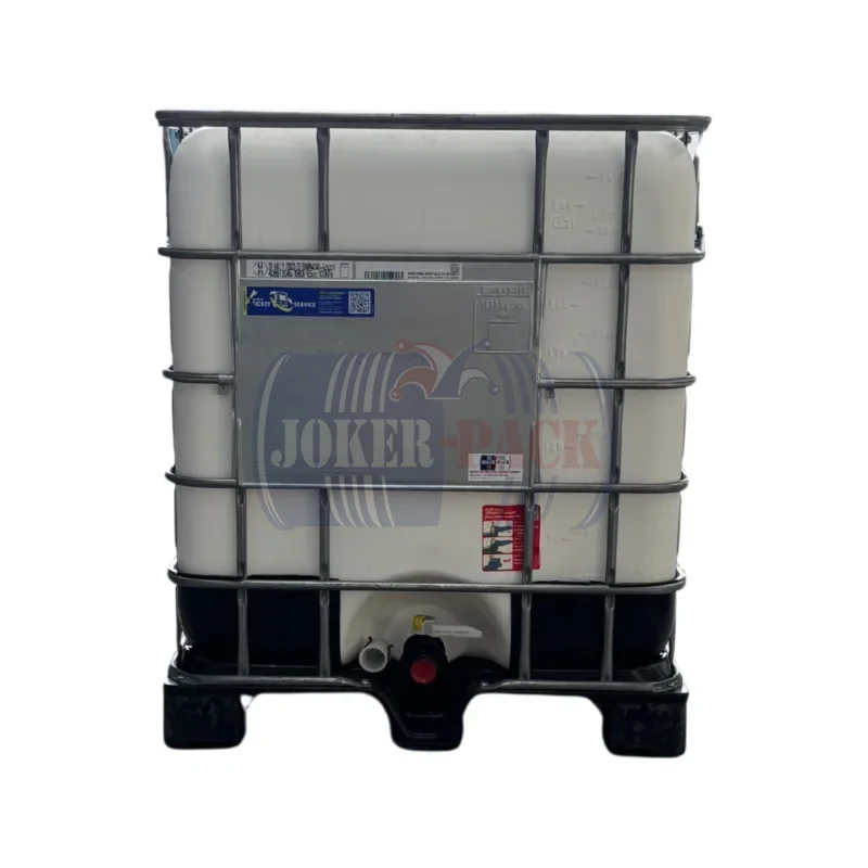 SCHÜTZ MX- 1000 Literes ,TEJFEHÉR BALLONOS!  Műanyag raklapos mosott IBC tartály /Esővízre, használati vízre/  Hibátlan ,újszerű állapot!